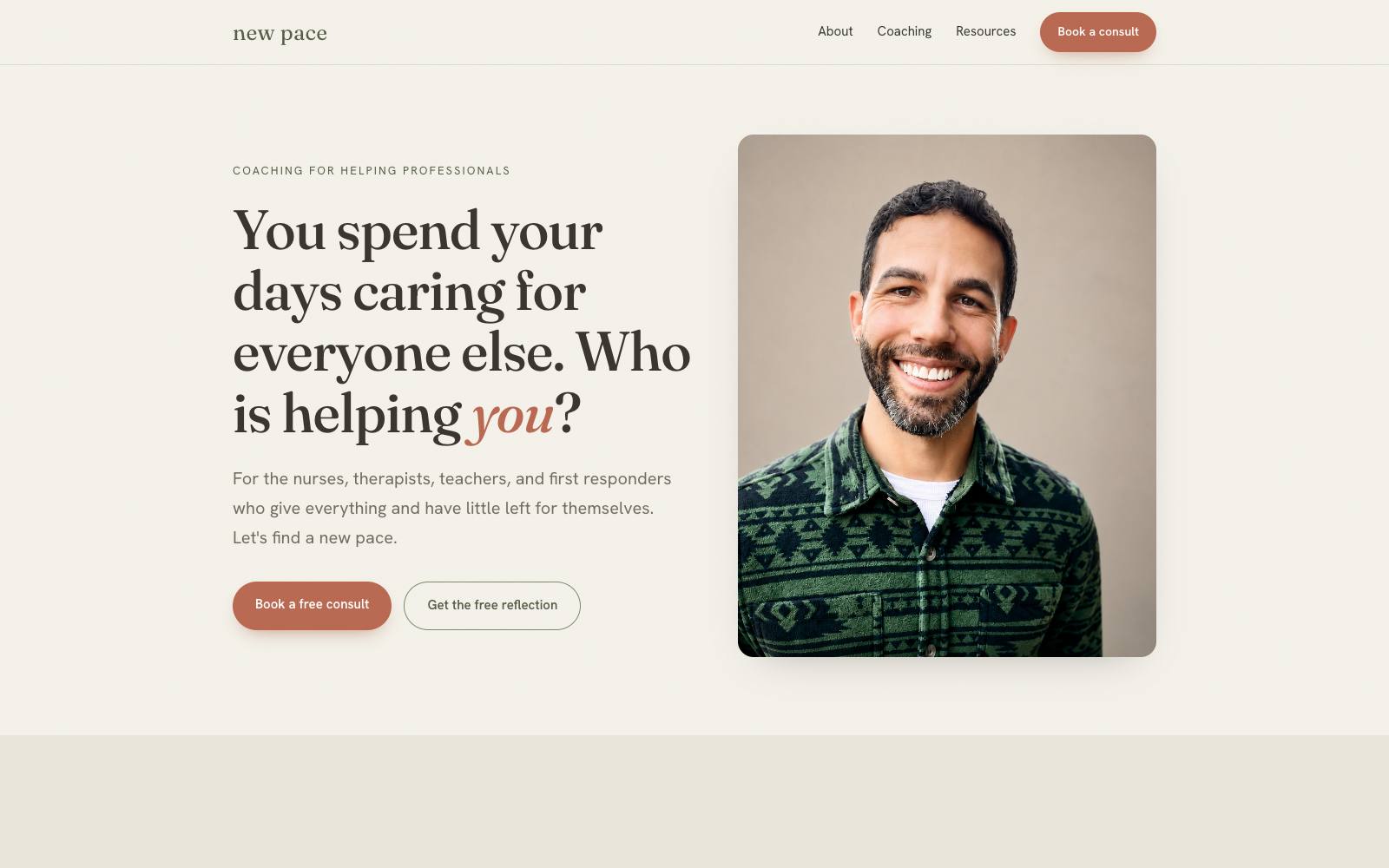 New Pace Health website homepage